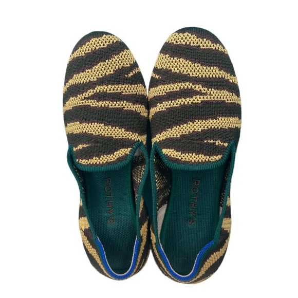Rothy’s The Loafer Chai Zebra Print Shoes Women’s Size 7.5 Slip On Flats - Picture 8 of 10
